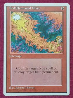 Magic The Gathering 4TH EDITION RED ELEMENTAL BLAST red card MTG FOURTH - Image 1