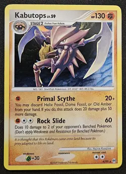Kabutops Lv. 59 4/99 Platinum Arceus Holo Rare Pokemon Trading Card Game 2009 NM - Image 1