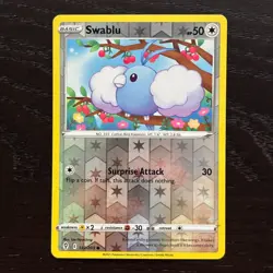 Swablu 132/203 Pokemon Evolving Skies Sword & Shield Reverse Holo Common Card NM - Image 1