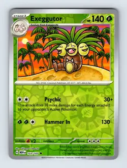 Exeggutor SV: Scarlet & Violet 151 Uncommon Reverse Holo 103/165 Pokemon Cards - Image 1