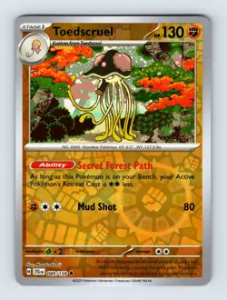 Toedscruel SV09: Journey Together Uncommon Reverse Holo 089/159 Pokemon Cards - Image 1