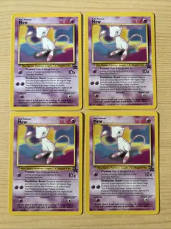 Original Pokemon Cards Mew 8 Black Star Promo x4 WOTC 1999/2000 TCG - Image 1