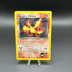 ROCKET'S MOLTRES Gym Heroes POKEMON Holo 2000 Trading Card 12/132 TCG WOTC HP - Image 1