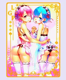 Waifu Anime Cards TCG | Re:Zero - Ram Rem [ METAL CARD ] LGP ~ Sexy Hentai Girls - Image 2