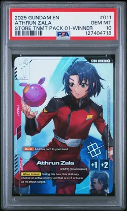 2025 Athrun Zala Alternate Art Winner - ST04-011 - Gundam Card Game PSA 10 - Image 1