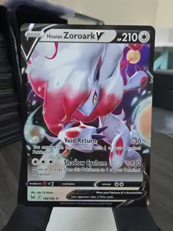 HISUIAN ZOROARK V 146/196 HOLO LOST ORIGIN POKEMON CARD NM - Image 1