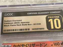 2023 POKEMON Japanese Radiant Charizard black frame deck 001/038 CGC 10 PRISTINE - Image 2