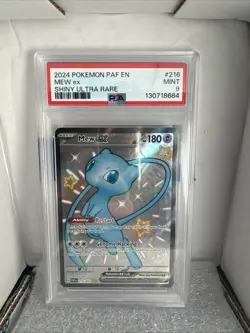 2024 POKEMON PAF EN-PALDEAN FATES SHINY ULTRA RARE #216 MEW EX PSA 9 - Image 1