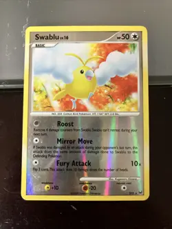 Pokemon TCG Swablu SH5 Platinum Shiny Reverse Holo Rare LP Condition - Image 1