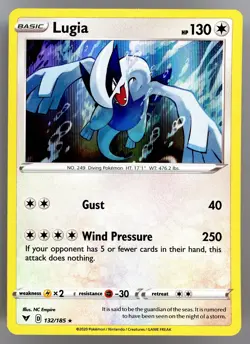 Pokemon TCG Lugia Vivid Voltage 132/185 Holo Holo Rare 2020 - Image 1