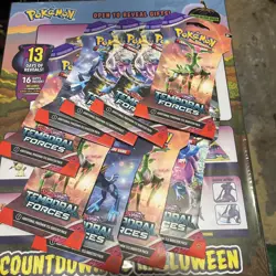 Pokemon TCG Scarlet and Violet Temporal Forces nine Sleeved Booster Packs - Image 1