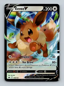 Pokemon Eevee V 108/159 Crown Zenith NM English - Image 1