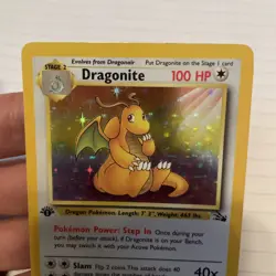 Pokemon Dragonite Fossil Holo Rare First Edition NM - Image 5