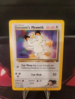 Giovanni's Meowth 74/132 Pokemon TCG Gym Challenge Unlimited LP - Image 1