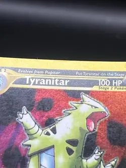 Pokemon TCG Tyranitar Neo Discovery Holo Rare 12/75 English WOTC MP - Image 4