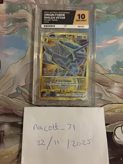 Pokemon Astral Radiance Origin Forme Dialga VStar Secret 210 /189 Ace Grading 10 - Image 1