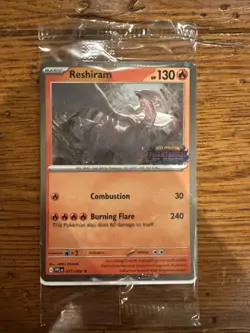 Pokemon Phantasmal Flames Reshiram 017/094 Barnes & Noble Promo Stamped Sealed - Image 1