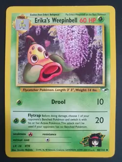 Erika's Weepinbell 48/132 - Gym Heroes Set - Pokemon Card - Excellent Condition - Image 1