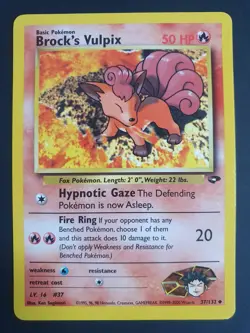 Brock's Vulpix 37/132 - Gym Challenge Set - Pokemon Card - Lightly Played - Image 1