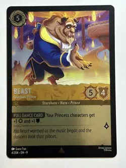 Beast - Gracious Prince Cold Foil Fabled 4/204 NM Lorcana Card - Image 1