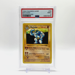 Shadowless Machoke 34/102 - Base Set Pokemon Card - PSA 9 MINT - Image 1