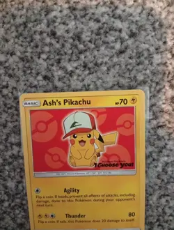 Ash's Pikachu SM109 Black Star Promo Pokemon Card - Image 2