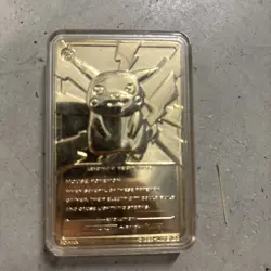 Pokemon Pikachu Gold Plated Playing Card. - Image 2