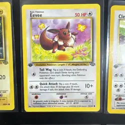 Pokemon 1st Edition NON HOLO Card Lot of 6,Pikachu,Eevee,Mewoth,Persian,Clefairy - Image 3