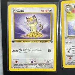 Pokemon 1st Edition NON HOLO Card Lot of 6,Pikachu,Eevee,Mewoth,Persian,Clefairy - Image 5