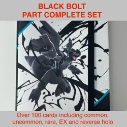 Pokemon TCG Black Bolt Part Complete Master Set 100+ Cards - Binder Not Included - Image 1