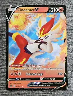 Cinderace V Shining Fates 018/072 Holo Ultra Rare Pokemon Trading Card TCG - Image 1