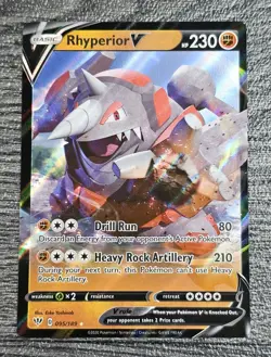 Rhyperior V 095/189 - Ultra Rare Holo - SWSH Darkness Ablaze Pokemon Card NM - Image 1