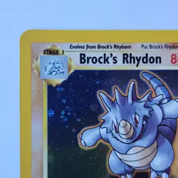Brock's Rhydon 2/132 Holo Pokemon TCG Gym Heroes NM Vintage 2000 Card - Image 3