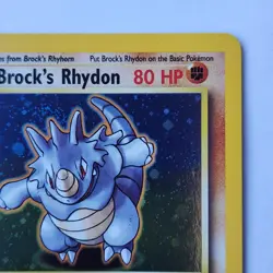 Brock's Rhydon 2/132 Holo Pokemon TCG Gym Heroes NM Vintage 2000 Card - Image 4