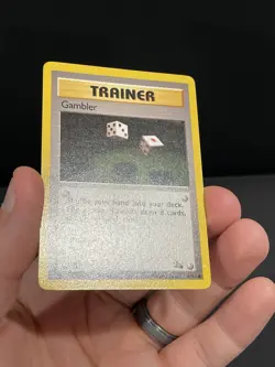 Pokemon Card 1ST EDITION Gambler Trainer Fossil 60/62 WotC Vintage 1999 NM - Image 5