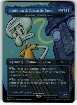Squidward, Sarcastic Snob - Grazilaxx, Illithid Scholar (Rainbow Foil) R NM MTG - Image 1
