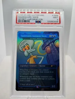 2025 MAGIC THE GATHERING SPONGEBOB SECRET LAIR DROP FOIL PSA 9 MINT SQUIDWARD - Image 1