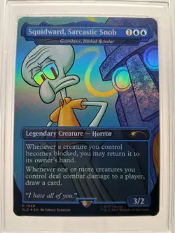 2025 MAGIC THE GATHERING SPONGEBOB SECRET LAIR DROP FOIL PSA 9 MINT SQUIDWARD - Image 2