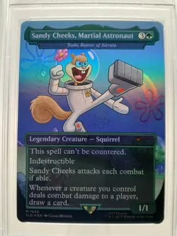 2025 MAGIC THE GATHERING SPONGEBOB SECRET LAIR DROP FOIL PSA 9 MINT SANDY MTG - Image 2