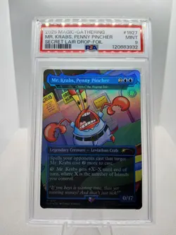 2025 MAGIC THE GATHERING SPONGEBOB SECRET LAIR DROP FOIL PSA 9 MINT MR KRABS MTG - Image 1