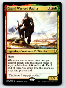 Grand Warlord Radha R Dominaria # 195 NM Normal - Image 1