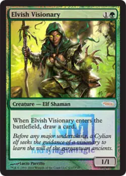 [1x] Elvish Visionary - Foil FNM 2010 Slight Play, English FNM Promos MTG Magic - Image 1