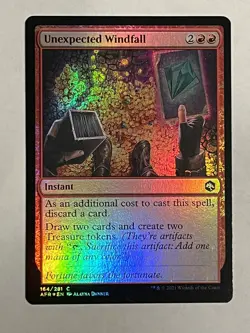 Unexpected Windfall NM Foil AFR MTG - Image 1