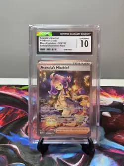 2025 POKEMON CGC 10 ACEROLA'S MISCHIEF 183/132 MEGA EVOLUTION SIR - Image 1