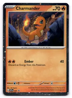 Charmander NM Cosmos Holo SVP047 Scarlet & Violet Promo 047 Pokemon TCG Holo - Image 1