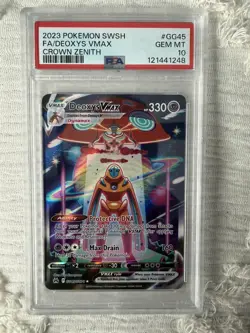 2023 POKEMON CROWN ZENITH #GG45/GG70 DEOXYS VMAX GALARIAN GALLERY PSA 10 - Image 2