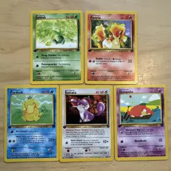Pokemon TCG Team Rocket 1st Edition. 63/82 - 67/82 - Lot of 5 - Image 1