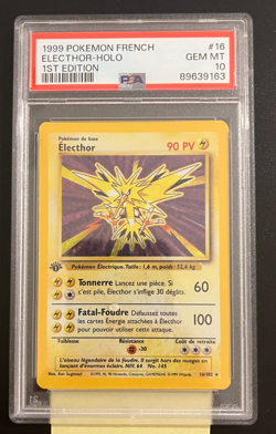 Carte pokemon Electhor 16/102 edition 1 Set de base PSA 10 Gem Mint - Image 1