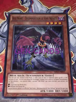 Carte Yu Gi Oh AILE NOIRE - DECOMPOSITION LE VENT NEFASTE SHVI-FR017 x 3 - Image 1