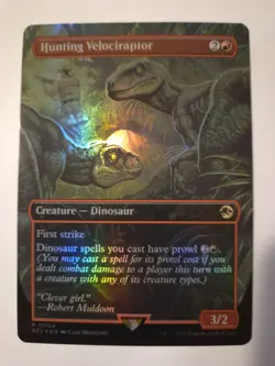 Hunting Velociraptor Borderless Universes Beyond: Jurassic World Collection Foil - Image 1